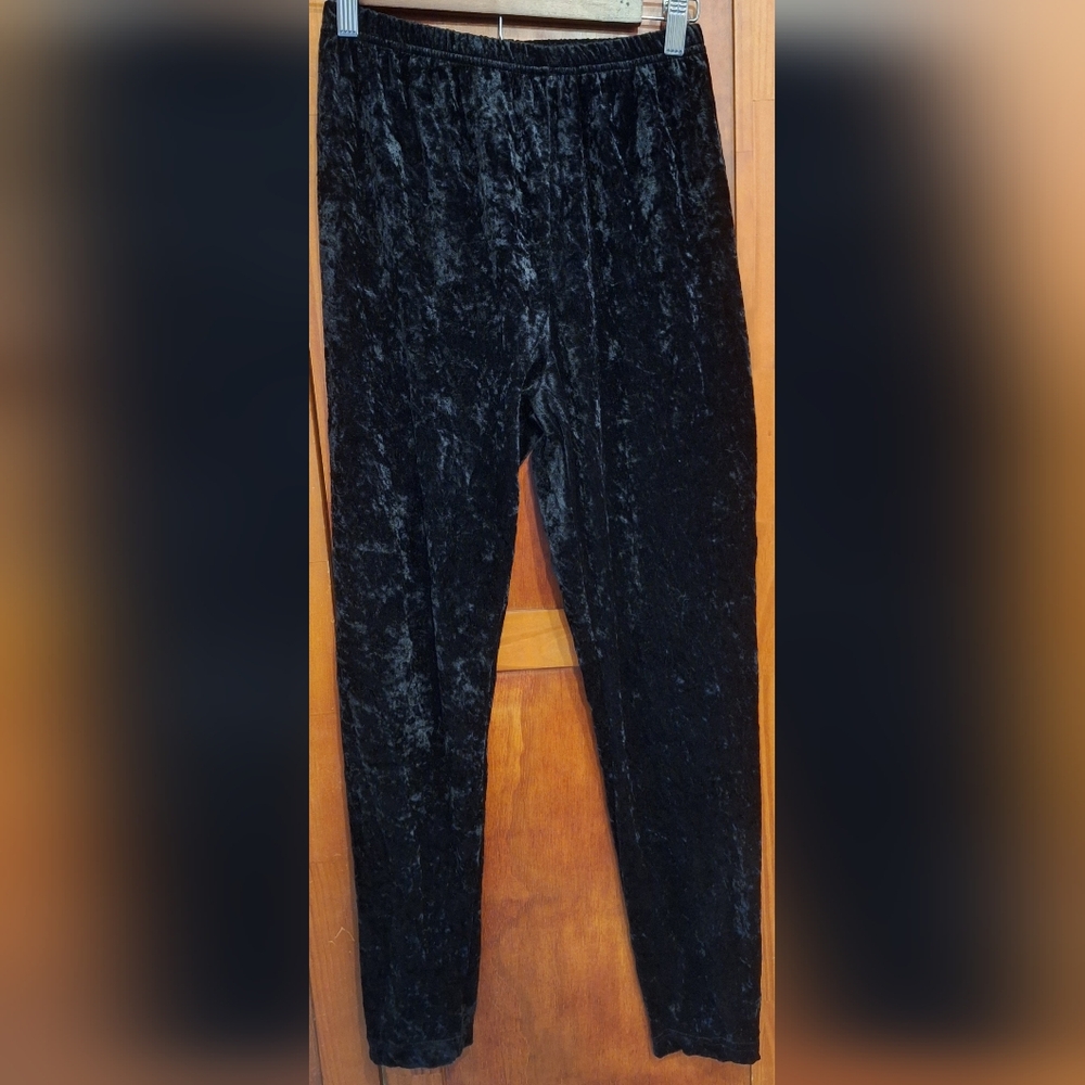 JAZZ SPORT CALIFORNIA black velvet pants Size 24×30